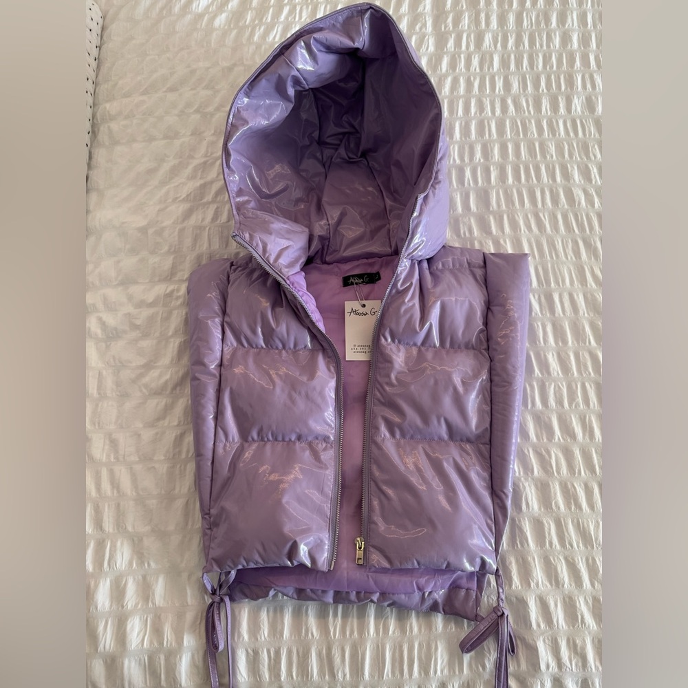 Puffy Puffer Cropped & Sleeveless Hooded Vest - Atousa G.